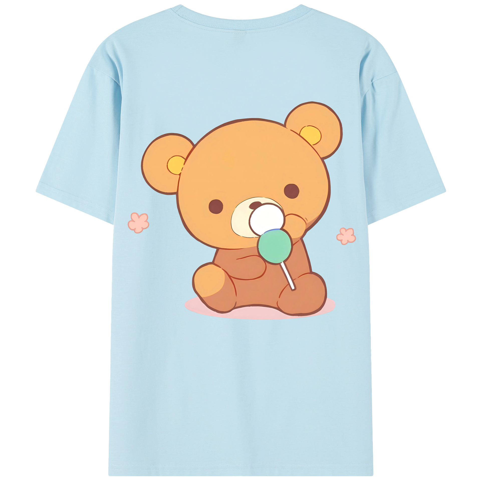 （画像用） リラックマ リラックマ キイロイトリ Rilakkuma Korilakkuma Kiiroitori 綿100％半袖Tシャツ（背面プリント）